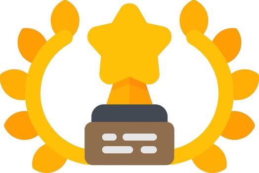 Trophy Flat Icon vector
