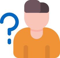 Thinking Flat Icon vector