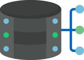 Database Flat Icon vector