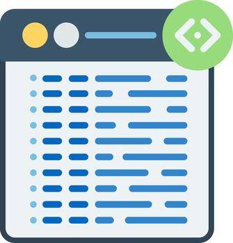 Coding Flat Icon vector