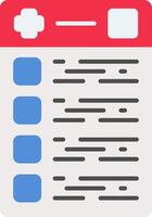 Medical Chart Flat Icon vector