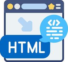 Html Flat Icon vector