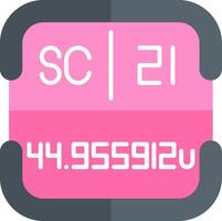 Scandium Periodic Table Element vector