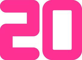 Twenty Flat Icon vector