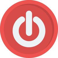 Power Button Flat Icon vector