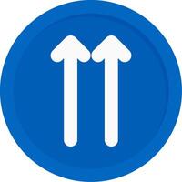 Double Up Arrow Flat Icon vector