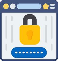 Password Flat Icon vector