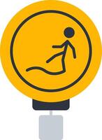 Slippery When Wet Flat Icon vector