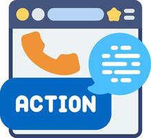 Call To Action Flat Icon vector