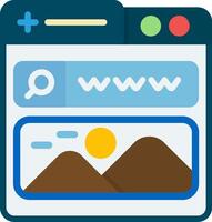 Browser Flat Icon vector