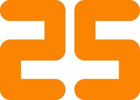 Twenty Five Flat Icon vector