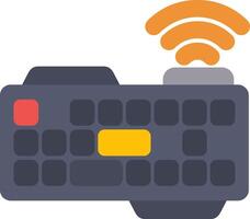 Wireless Keyboard Flat Icon vector
