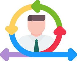 Agile Transformation Flat Icon vector