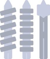 Drill Bit Set Flat Icon vector