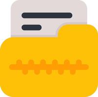 Zip Folder Flat Icon vector