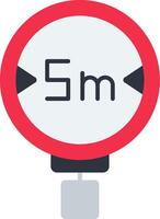 Width Limit Flat Icon vector