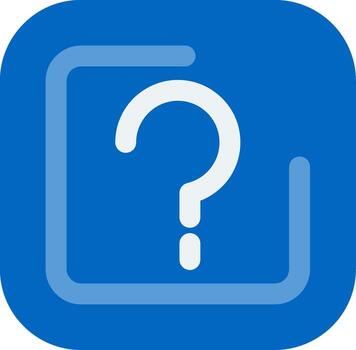 Question Square Flat Icon vector