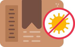 Avoid Direct Sunlight Flat Icon vector