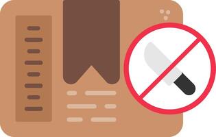 Do Not Use Sharp Objects Flat Icon vector