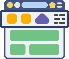 Navigation Bar Flat Icon vector
