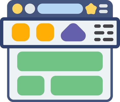 Navigation Bar Flat Icon
