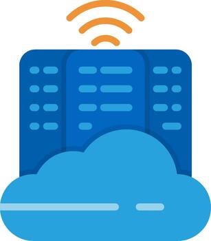 OnFlat Server Flat Icon vector