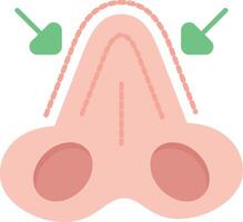 Nose Augmentation Flat Icon vector