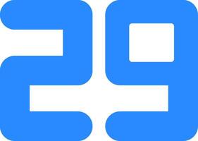 Twenty Nine Flat Icon vector