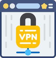 VPN Flat Icon vector