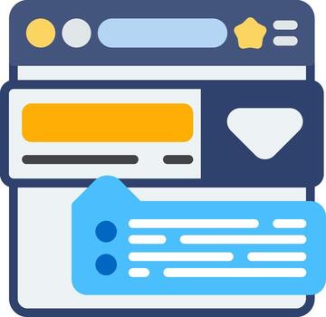 Drop Down Menu Flat Icon vector