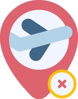 Flight Cancelled Flat Icon vector