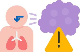 Asbestos Exposure Flat Icon vector
