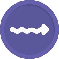Wavy Arrow Flat Icon vector