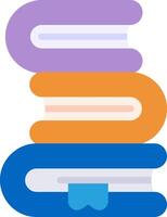Stack of Books Flat Icon vector