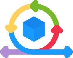 Continuous Delivery Flat Icon vector