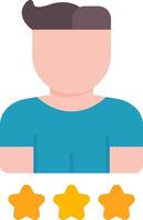 User Rating Flat Icon vector