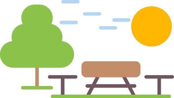 Rest Area Flat Icon vector