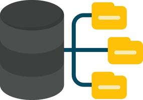Database Flat Icon vector