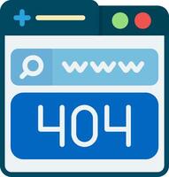 404 Error Flat Icon vector