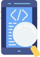 Code Review Flat Icon vector