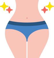Slim Body Flat Icon vector