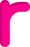 Small r Icon vector
