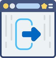 Log Out Flat Icon vector