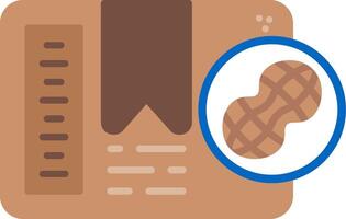 Contains Nuts Flat Icon vector