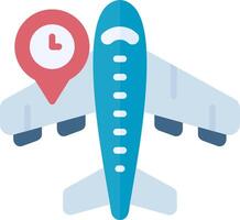 Flight Delayed Flat Icon vector