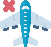 Flight Cancelled Flat Icon vector