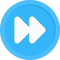 Fast Forward Arrow Flat Icon vector