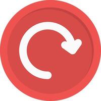 Clockwise Circular Arrow Flat Icon vector