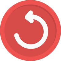 Counterclockwise Circular Arrow Flat Icon vector