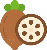 Sapodilla Flat Icon vector